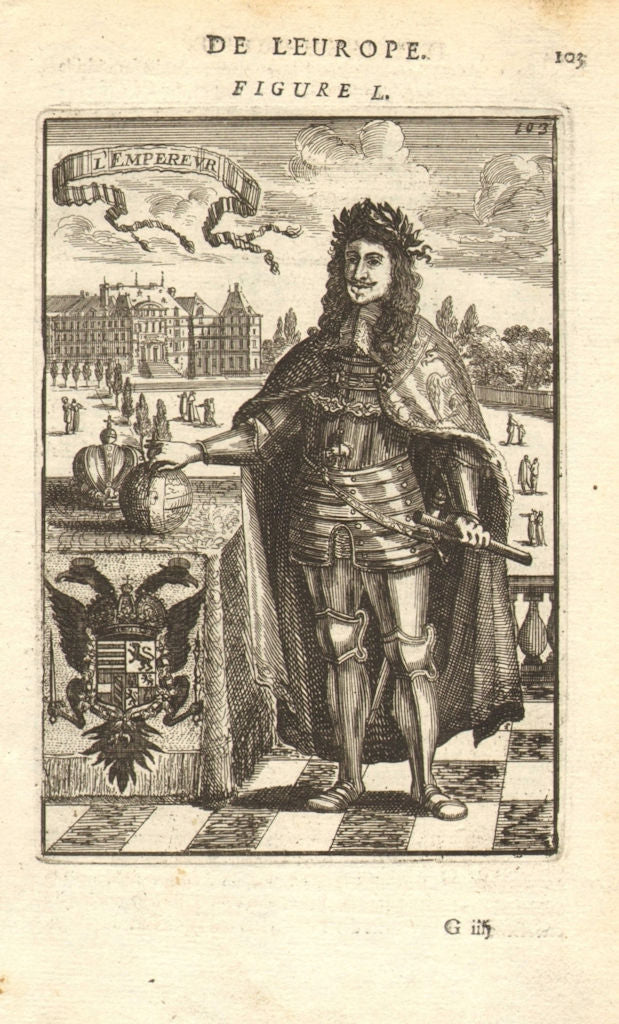LEOPOLD I. Holy Roman Emperor & Archduke of Austria. 'L'Empereur'. MALLET 1683